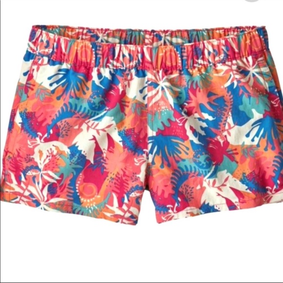 Patagonia Pants - Patagonia Barely Baggies Floral Shorts Pink Small
